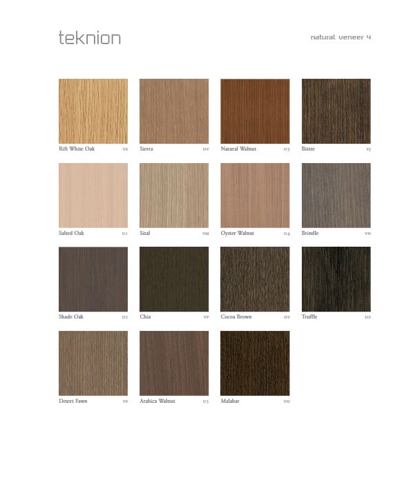 Natural Veneer 4 Full Set